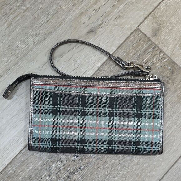 Coach Poppy Tartan Glamour Tote with Matching Wallet - Picture 15 of 16